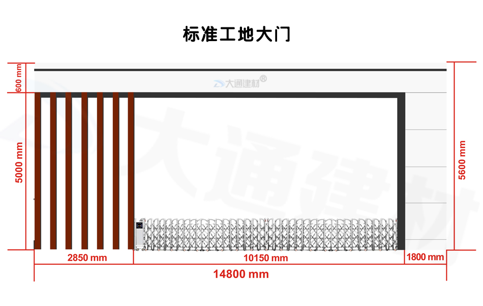 標化工地大門-簡易工地大門生產定制-標準工地入口大門